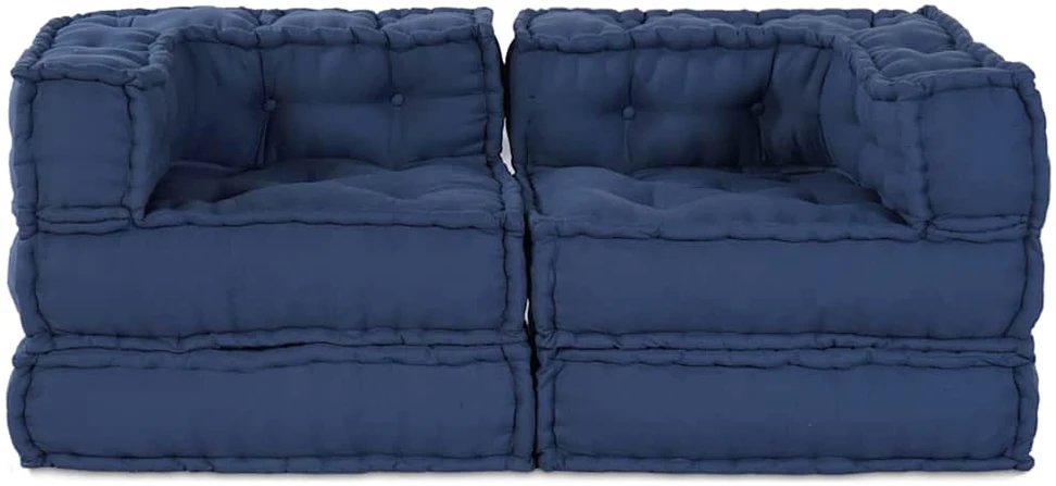 Modulinė sofa 2 vnt. Audinys Indigo 140 x 70 x 56 cm