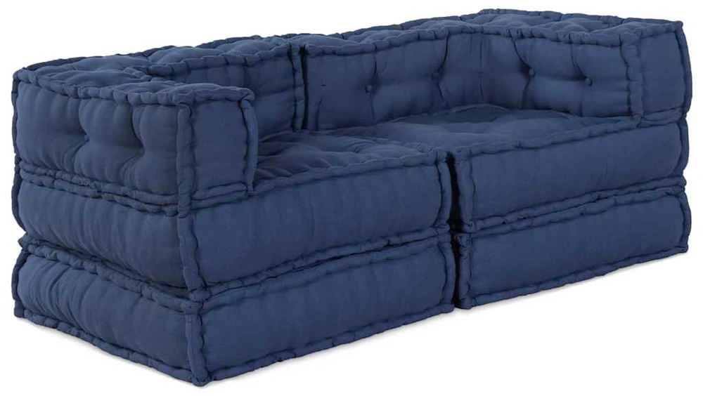 Modulinė sofa 2 vnt. Audinys Indigo 140 x 70 x 56 cm