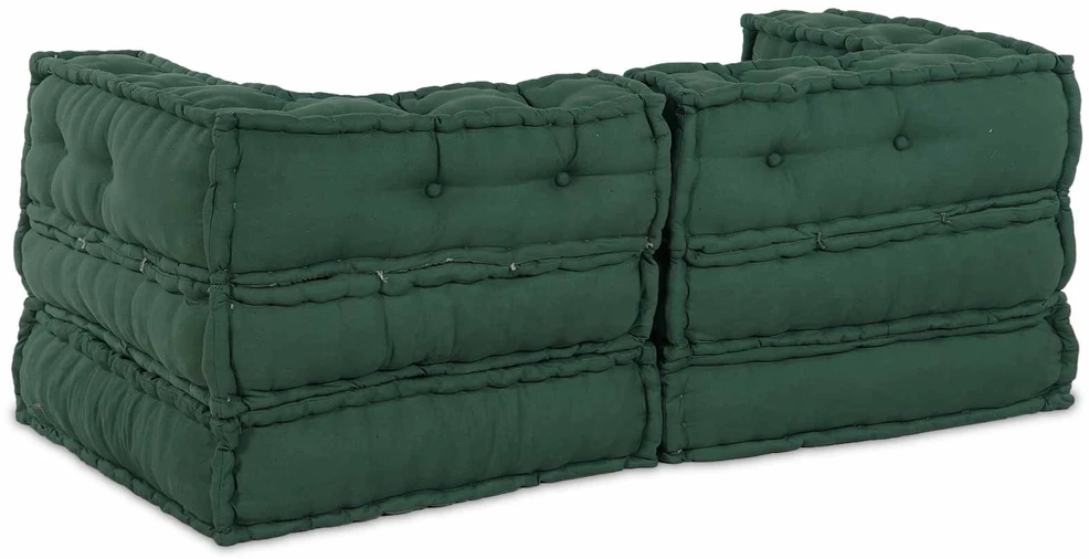 Modulinė sofa 2 vnt. Audinys Žalia 140 x 70 x 56 cm