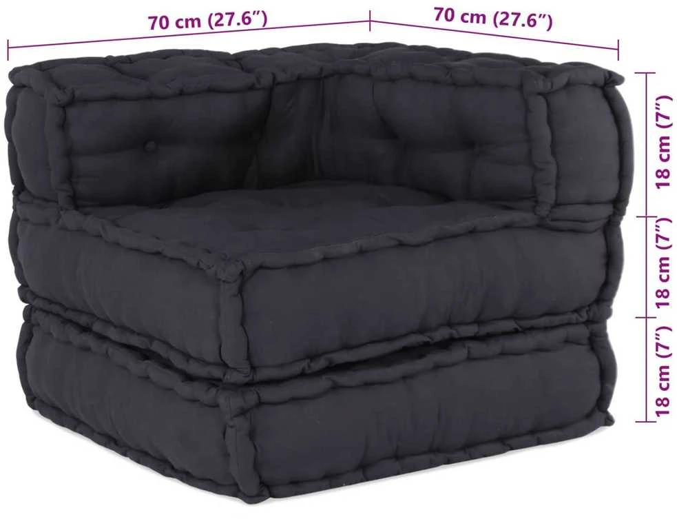 Modulinė sofa Audinys Antracito 210 x 70 x 56 cm