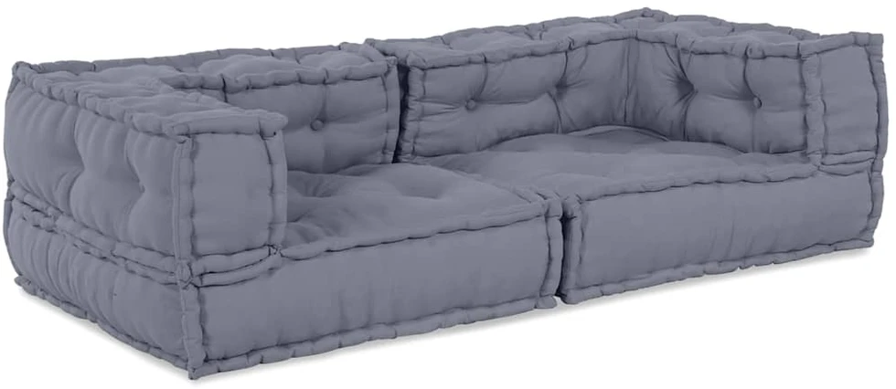 Modulinė sofa 3 vnt. Audinys Pilka 140 x 70 x 36 cm