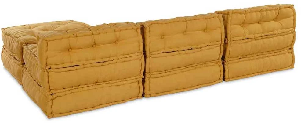 Modulinė sofa Audinys Geltona 210 x 140 x 56 cm