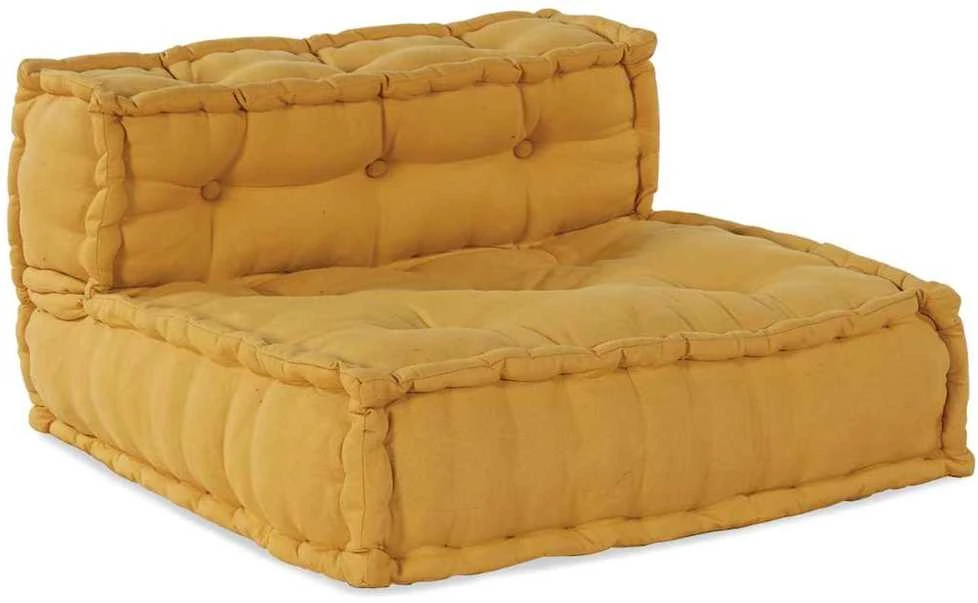 Modulinė sofa Audinys Geltona 210 x 140 x 56 cm