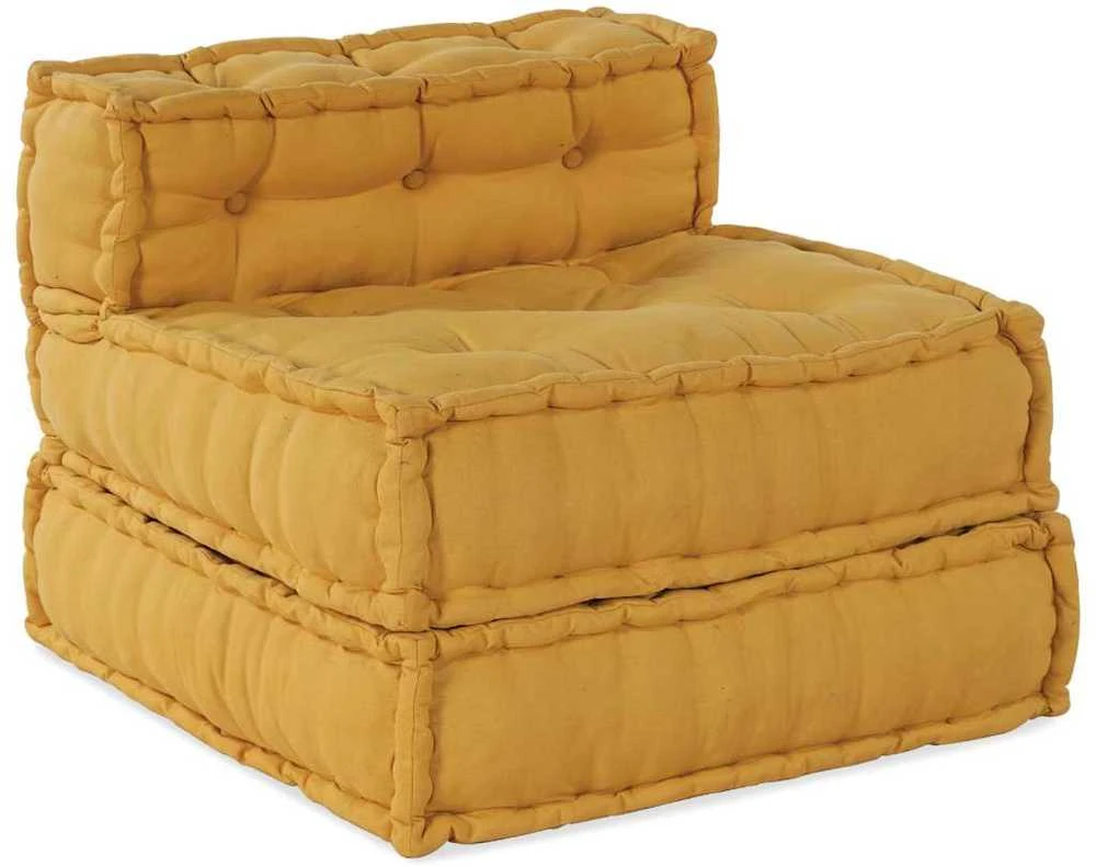 Modulinė sofa Audinys Geltona 210 x 140 x 56 cm