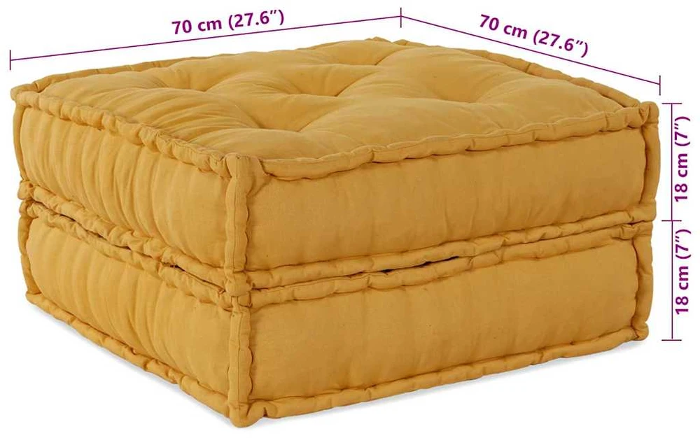 Modulinė sofa Audinys Geltona 210 x 140 x 56 cm