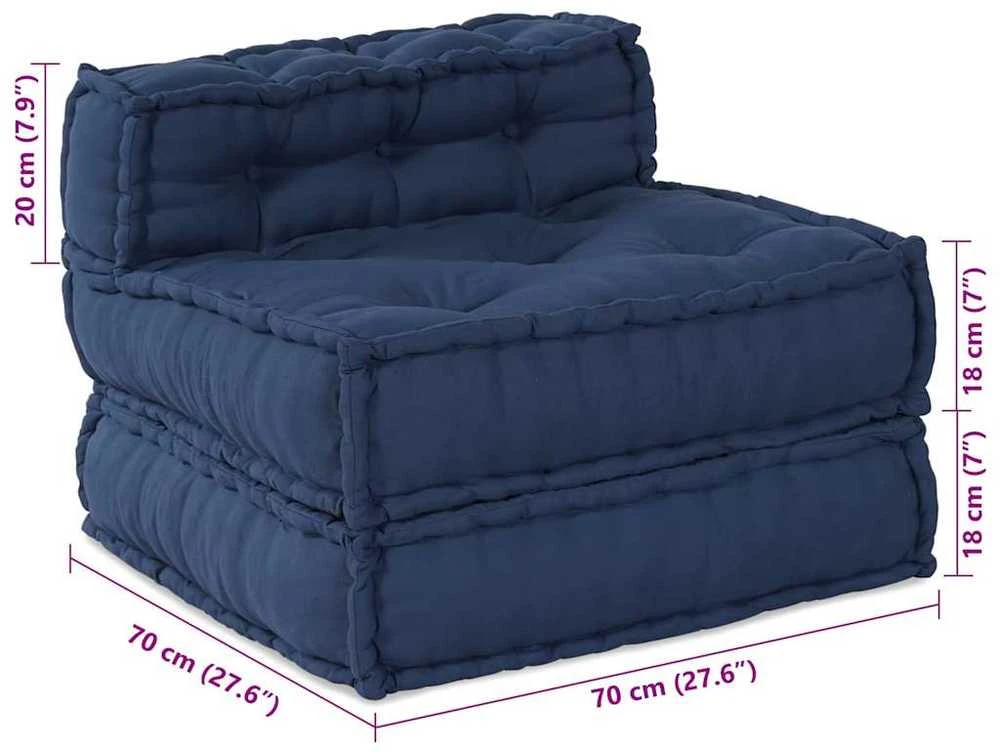 Modulinė sofa Audinys Indigo 210 x 140 x 56 cm