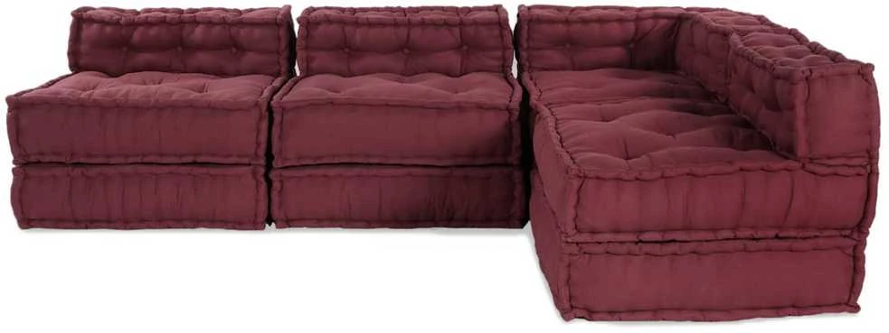 Modulinė sofa Audinys Raudonmedis 210 x 140 x 56 cm