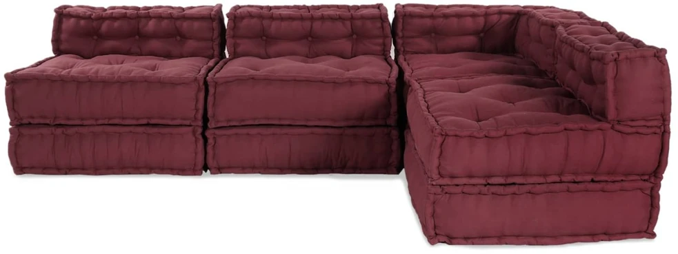 Modulinė sofa Audinys Raudonmedis 210 x 140 x 56 cm