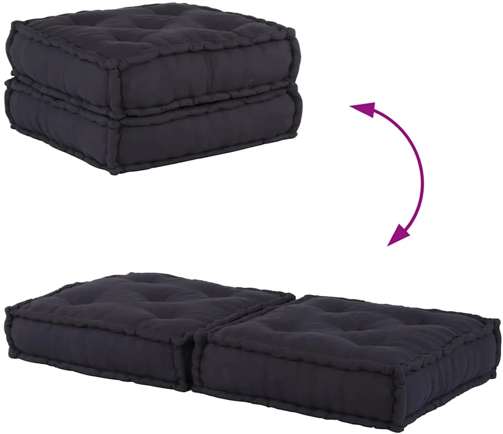 Modulinė sofa, antracito spalvos, 70x70x36 cm, audinys