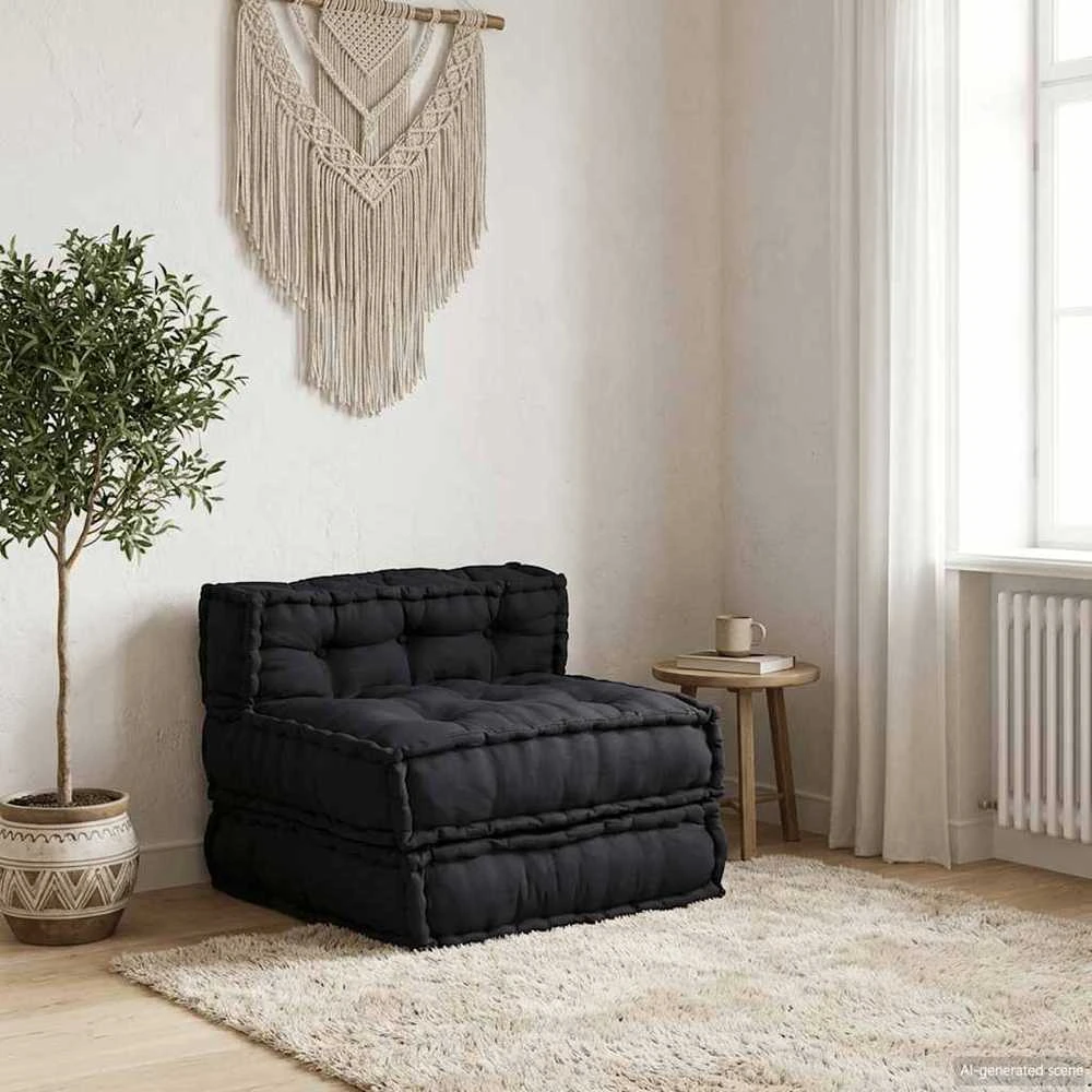 Modulinė sofa, antracito spalvos, 70x70x54 cm, audinys