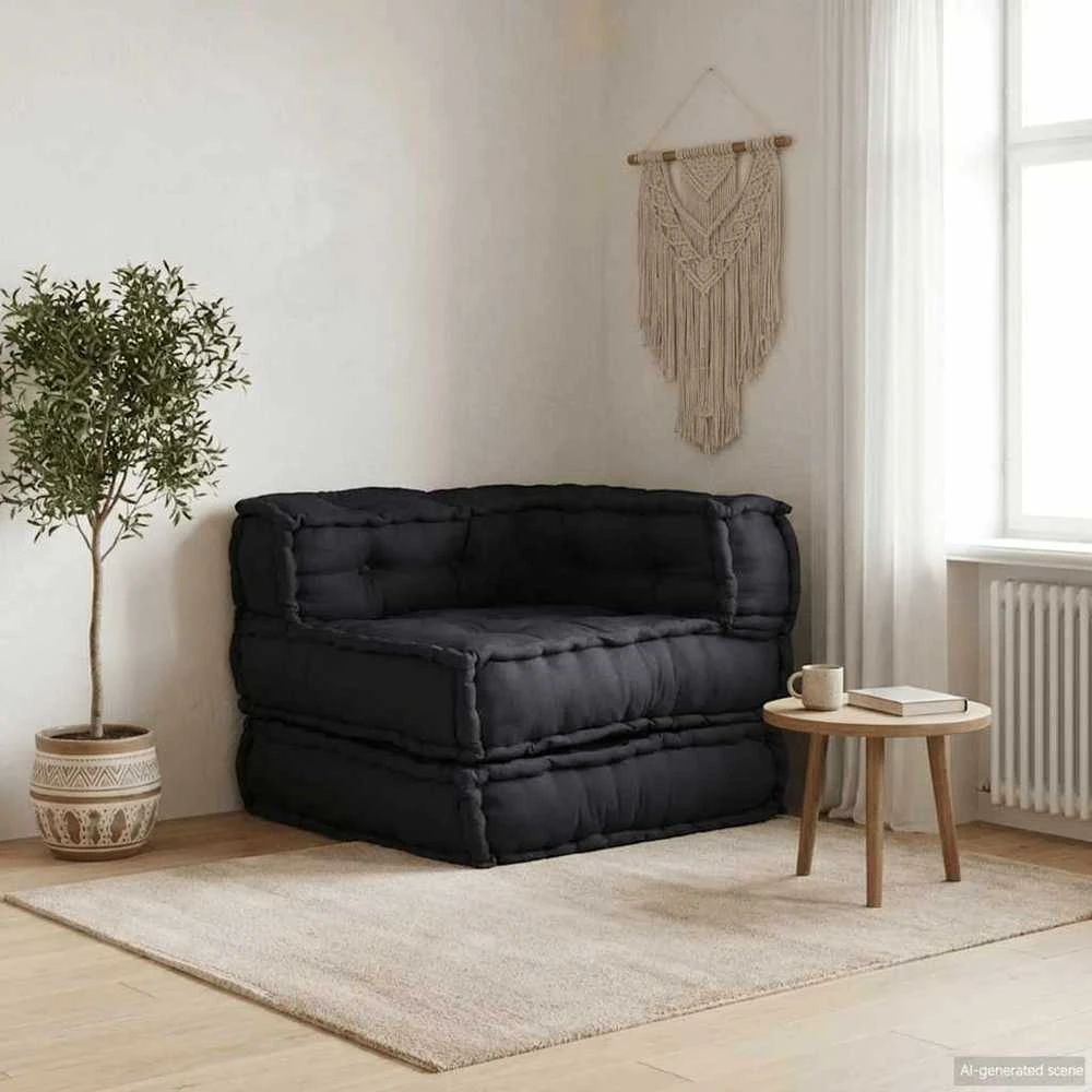 Modulinė sofa, antracito spalvos, 70x70x54 cm, audinys