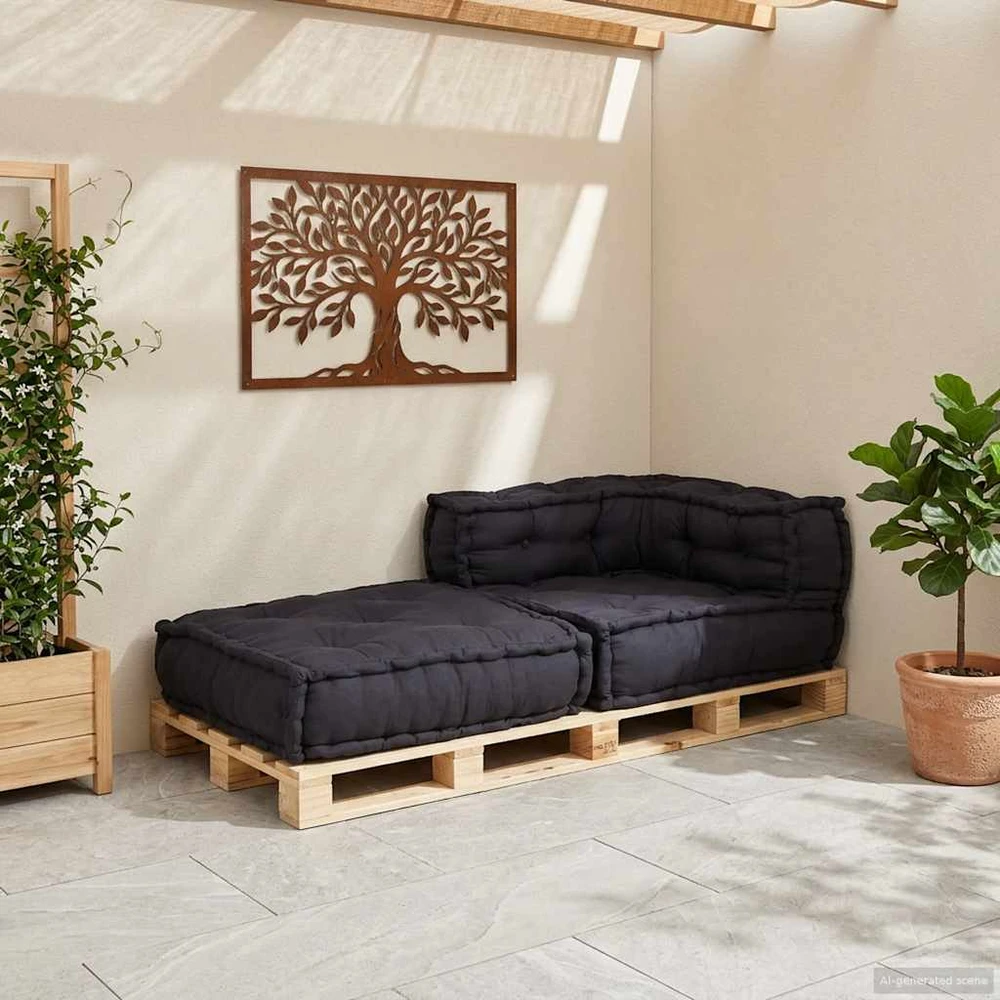Modulinė sofa, antracito spalvos, 70x70x54 cm, audinys