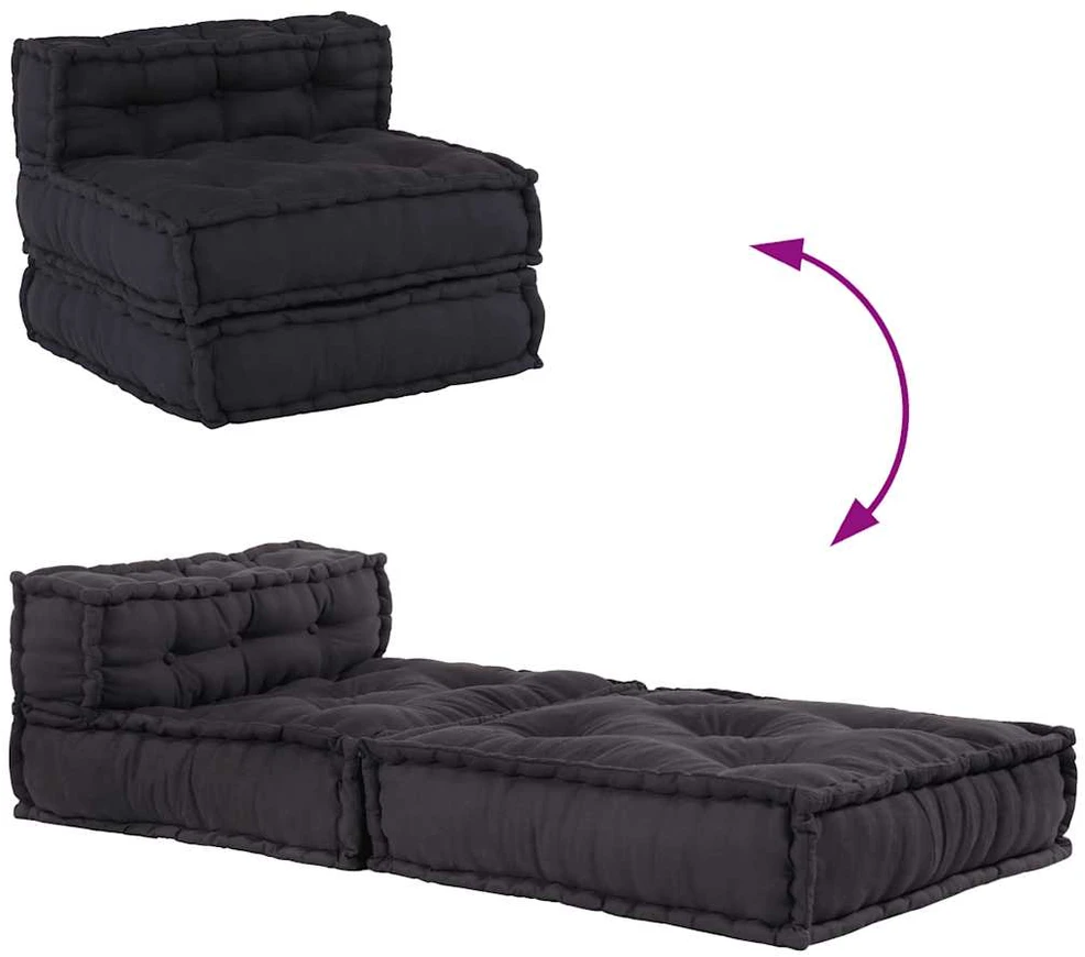 Modulinė sofa, antracito spalvos, 70x70x54 cm, audinys