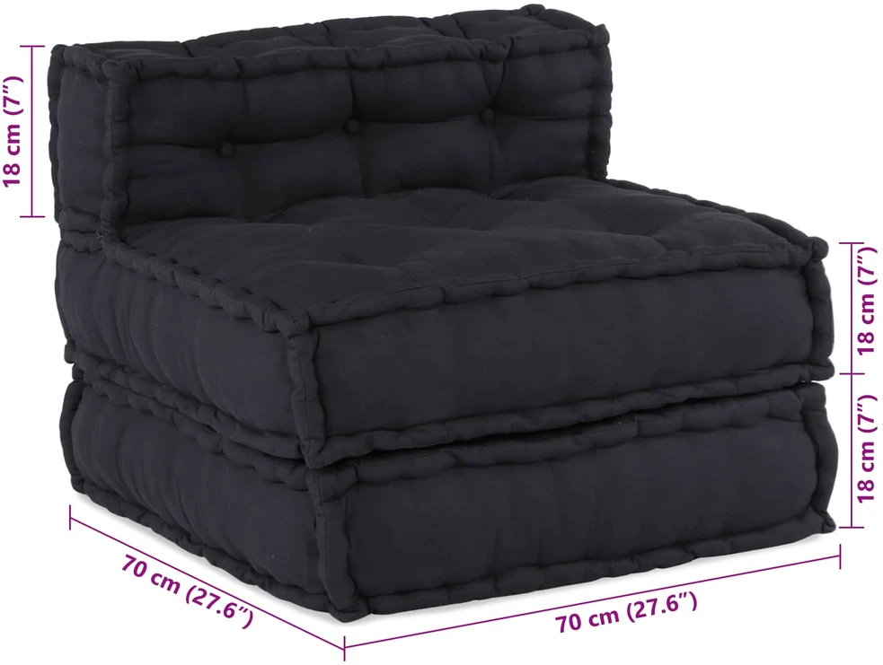 Modulinė sofa Audinys Antracito 210 x 70 x 56 cm