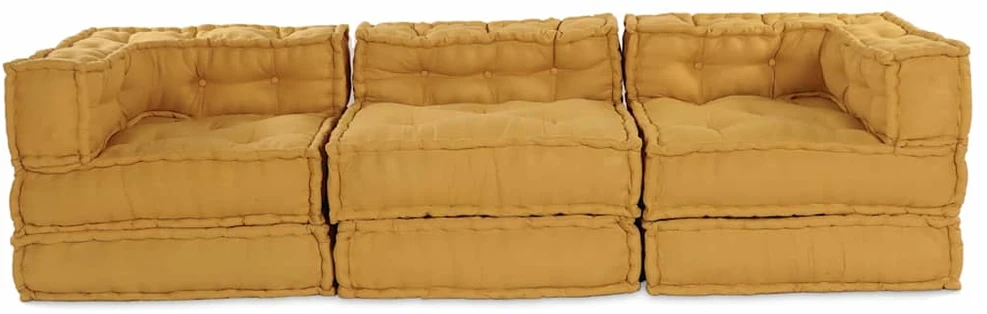 Modulinė sofa Audinys Geltona 210 x 70 x 56 cm