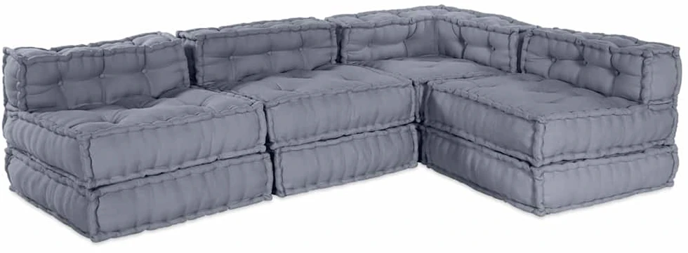 Modulinė sofa Audinys Pilka 210 x 140 x 56 cm