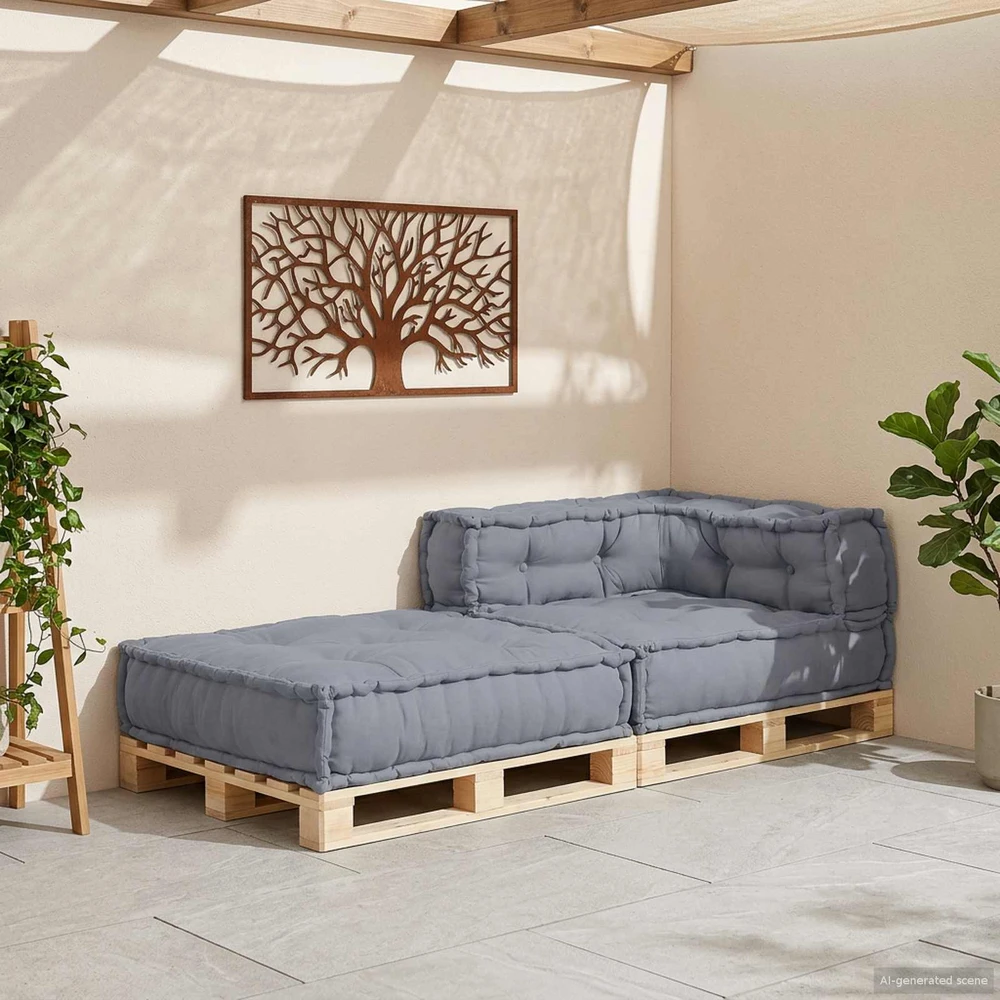 Modulinė sofa Audinys Pilka 70 x 70 x 56 cm