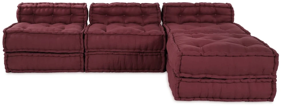 Modulinė sofa Audinys Raudonmedis 210 x 140 x 56 cm