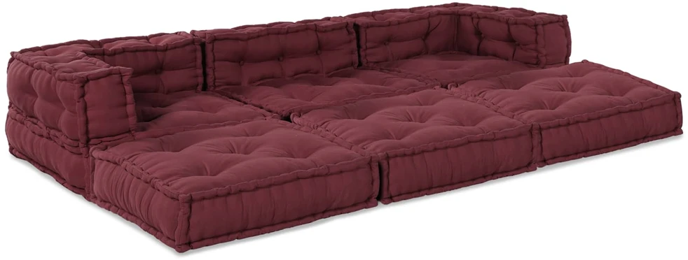 Modulinė sofa Audinys Raudonmedis 210 x 70 x 56 cm