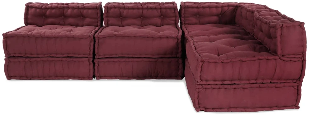 Modulinė sofa Audinys Raudonmedis 210 x 140 x 56 cm