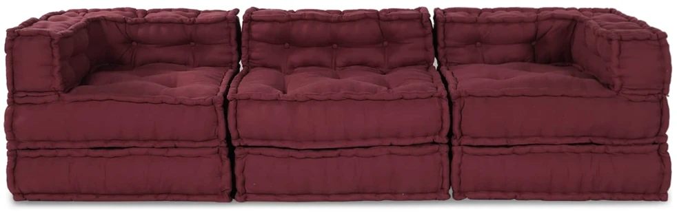 Modulinė sofa Audinys Raudonmedis 210 x 70 x 56 cm
