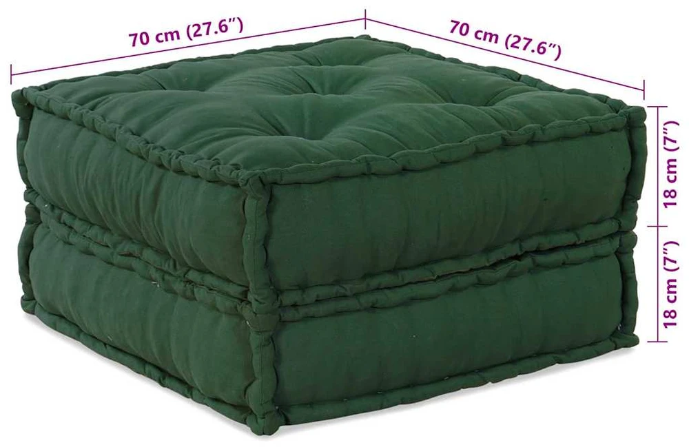 Modulinė sofa Audinys Žalia 210 x 140 x 56 cm
