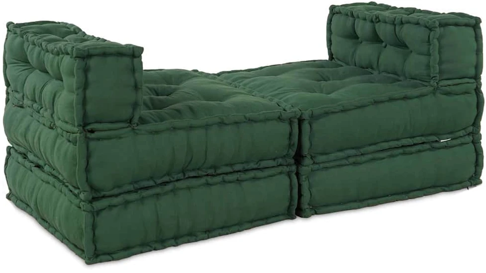 Modulinė sofa Audinys Žalia 210 x 140 x 56 cm