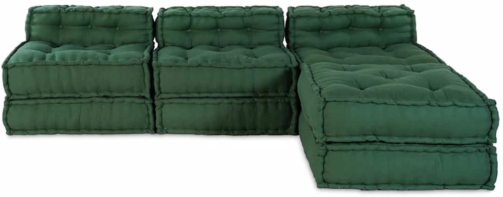 Modulinė sofa Audinys Žalia 210 x 140 x 56 cm