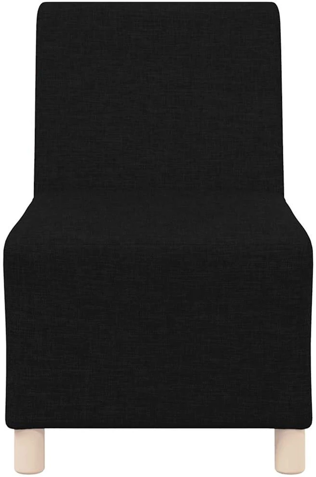 Modulinė sofa be porankių, juoda, 55 cm, audinys