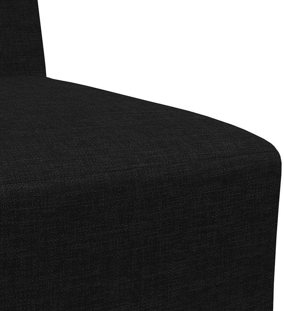 Modulinė sofa be porankių, juoda, 55 cm, audinys