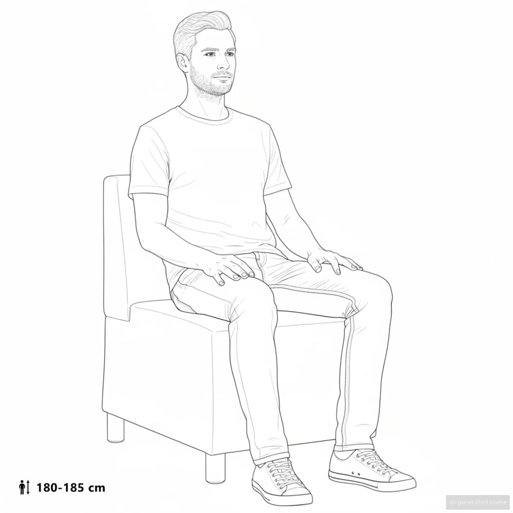 Modulinė sofa be porankių, šviesiai pilka, 55 cm, audinys