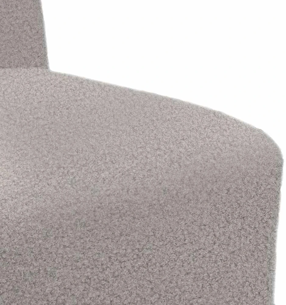 Modulinė sofa be porankių, šviesiai pilka, 55 cm, garbanotas, vilnonį audinį imituojantis audinys