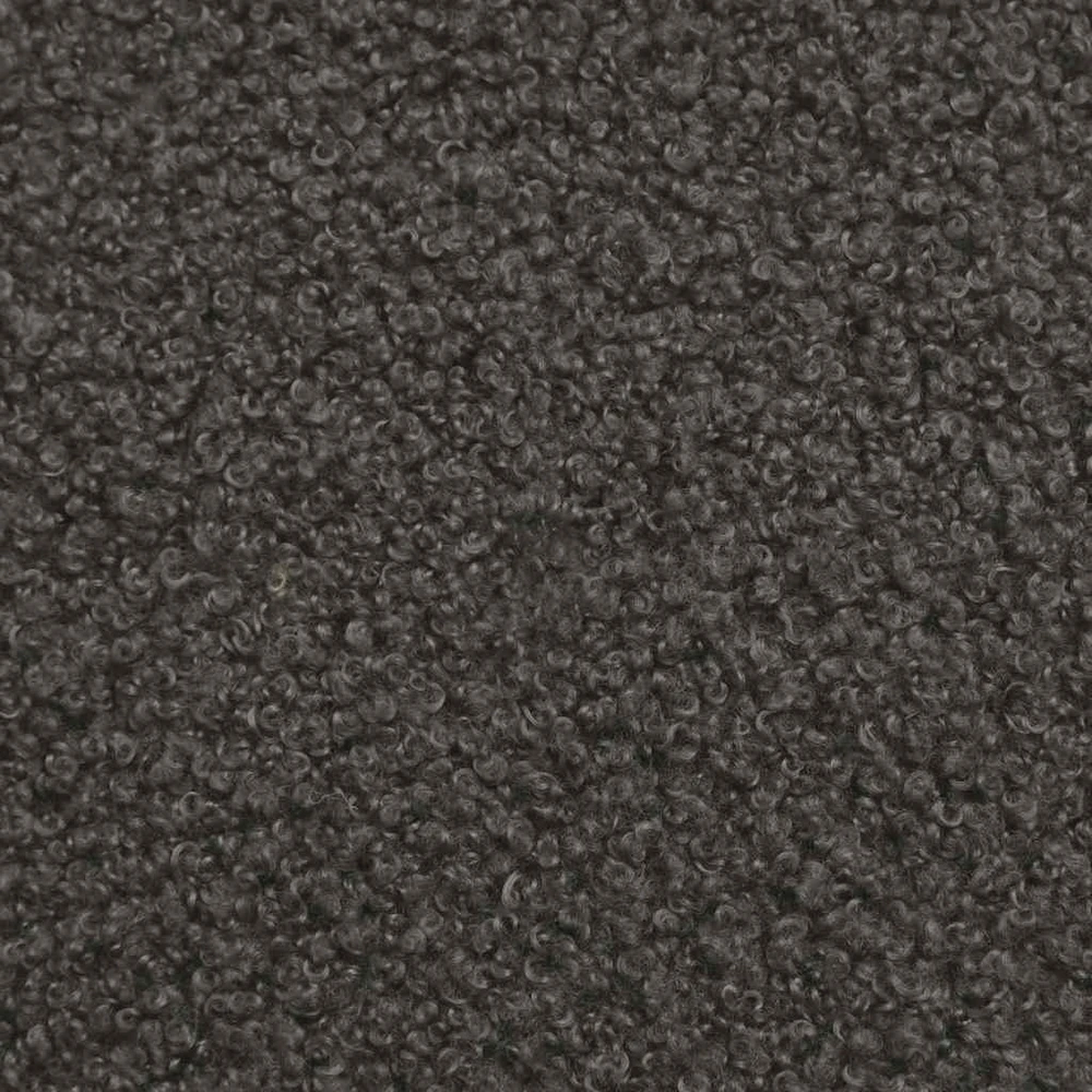 Modulinė sofa be porankių, tamsiai pilka, 55 cm, garbanotas, vilnonį audinį