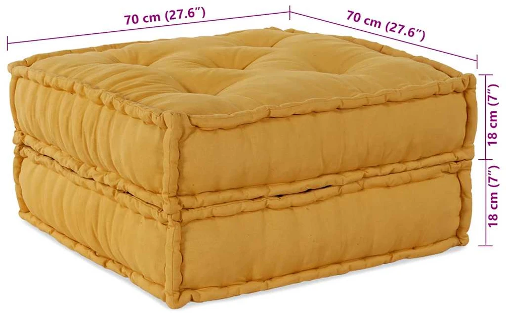 Modulinė sofa, geltona, 70x70x36, audinys