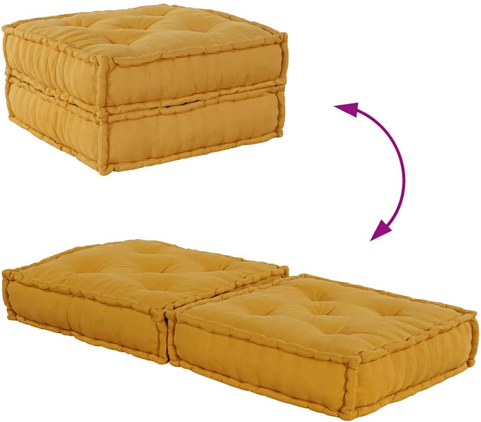 Modulinė sofa, geltona, 70x70x36, audinys