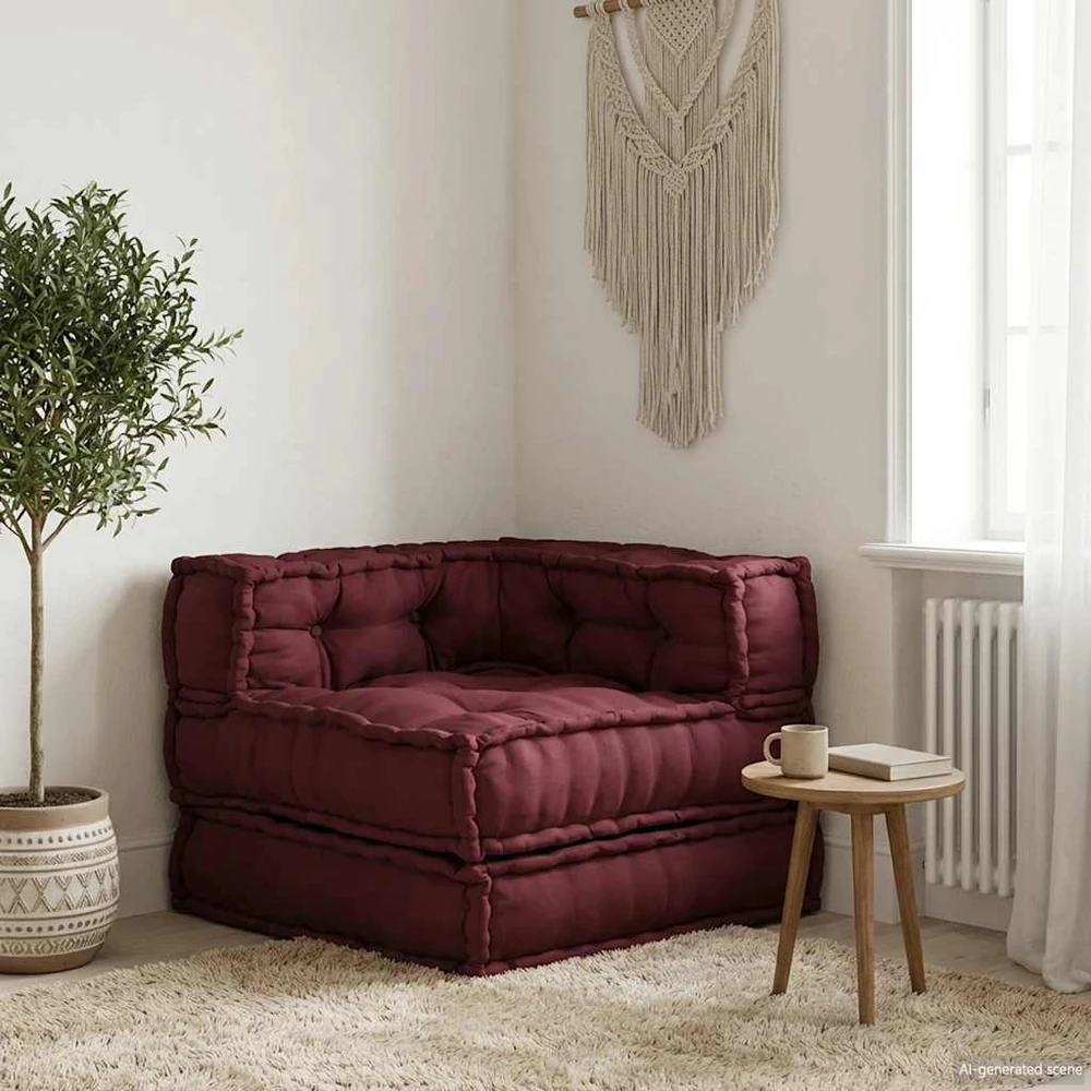 Modulinė sofa, kaštoninės spalvos, 70x70x54 cm, audinys