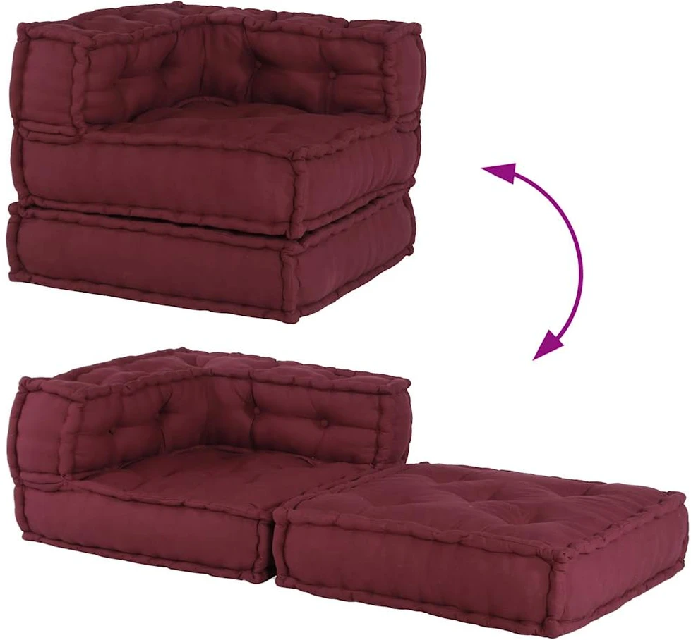 Modulinė sofa, kaštoninės spalvos, 70x70x54 cm, audinys