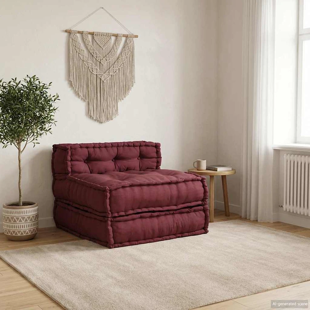 Modulinė sofa, kaštoninės spalvos, 70x70x54 cm, audinys