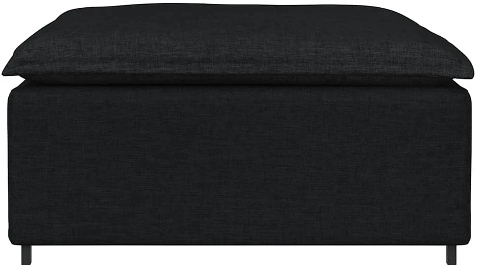 Modulinė sofa-kojų pakojė, juoda, 100x100x48 cm