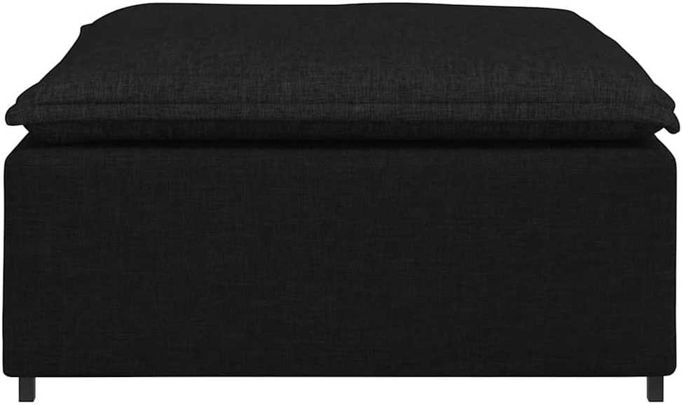 Modulinė sofa-kojų pakojė, juoda, 100x100x48 cm