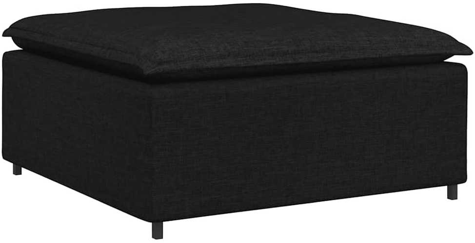 Modulinė sofa-kojų pakojė, juoda, 100x100x48 cm