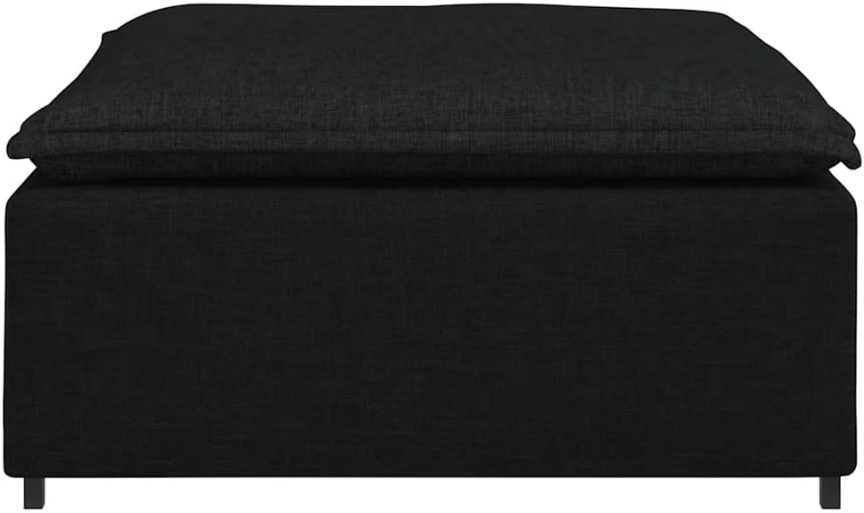 Modulinė sofa-kojų pakojė, juoda, 100x100x48 cm