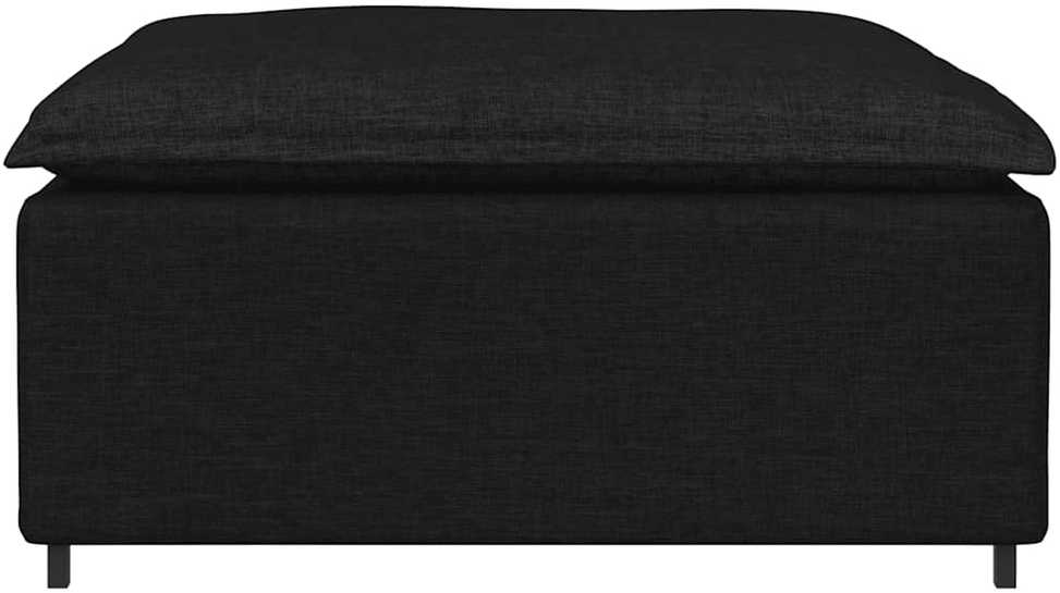 Modulinė sofa-kojų pakojė, juoda, 100x100x48 cm