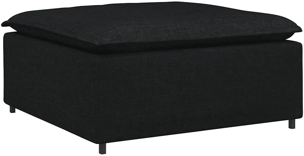Modulinė sofa-kojų pakojė, juoda, 100x100x48 cm