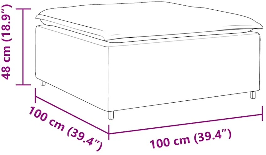 Modulinė sofa, pakojų modulis, pilkai žalia, 100x100x48 cm