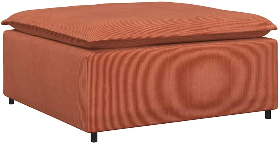 Modulinė sofa, pakojų modulis, raudonai oranžinė, 100x100x48 cm