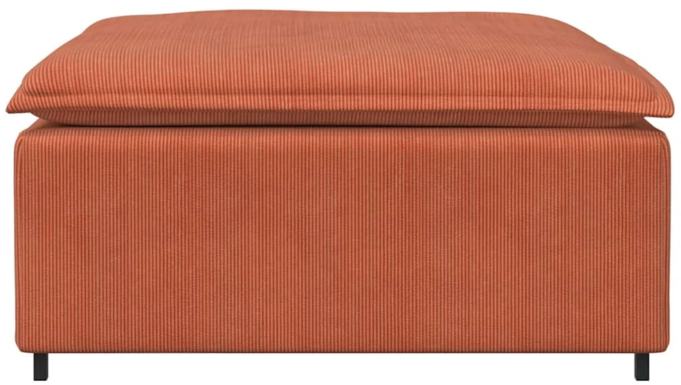 Modulinė sofa, pakojų modulis, raudonai oranžinė, 100x100x48 cm