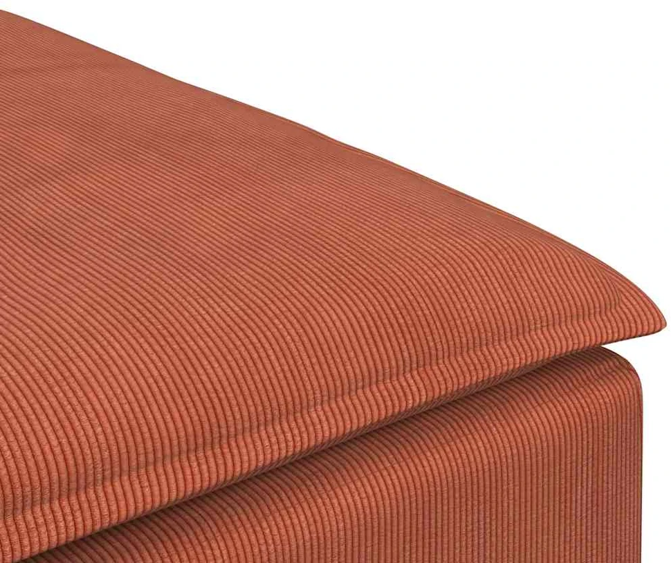 Modulinė sofa, pakojų modulis, raudonai oranžinė, 100x100x48 cm