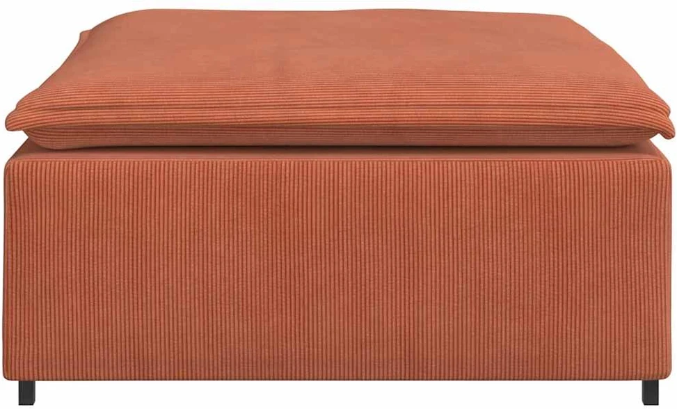 Modulinė sofa, pakojų modulis, raudonai oranžinė, 100x100x48 cm