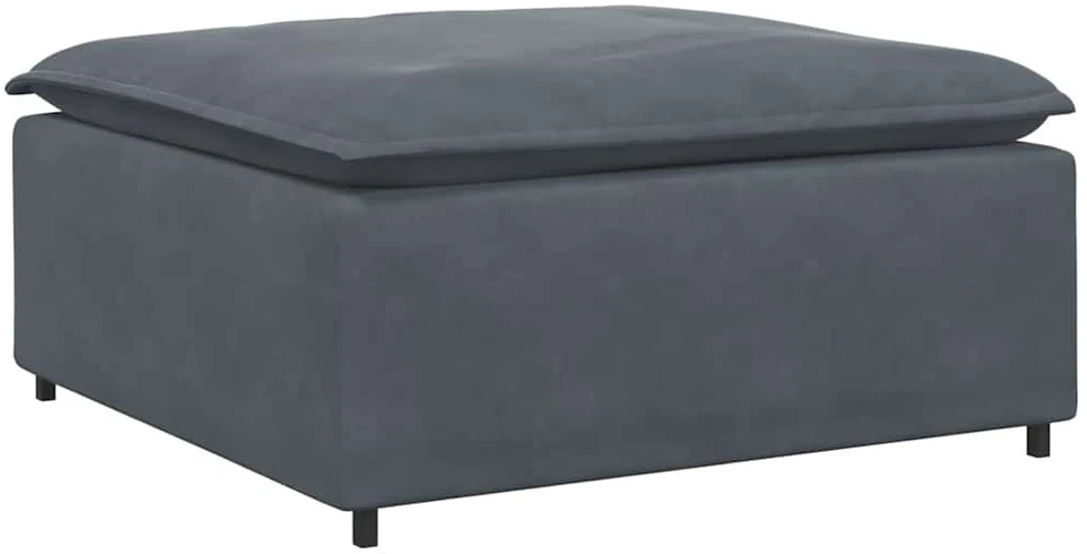 Modulinė sofa, pakojų modulis, tamsiai pilka, 100x100x48 cm